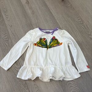 Gymboree White Long Sleeve Top with Colorful Butterfly Gymboree Eric Carle new